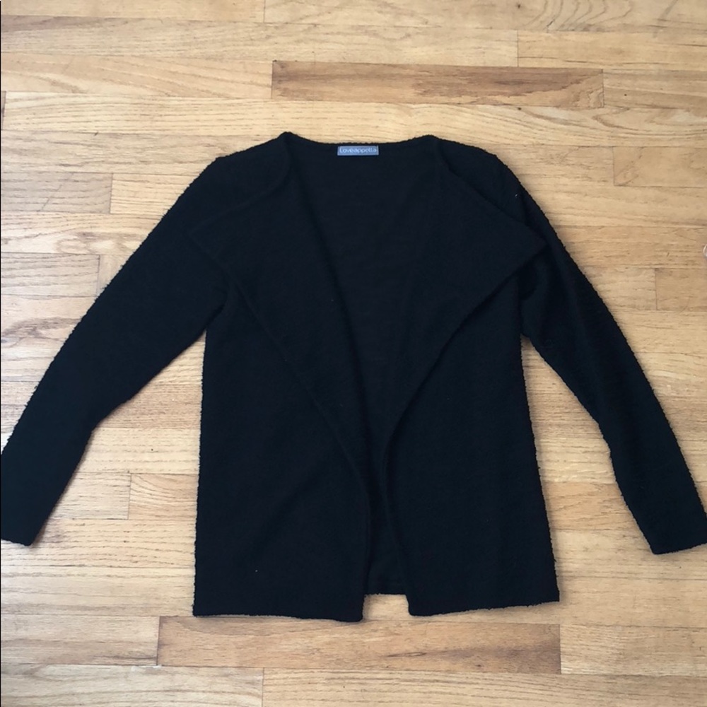 Black cardigan sweater